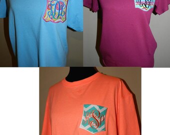 New Pockets! -- Monogrammed Short Sleeve Pocket Tee