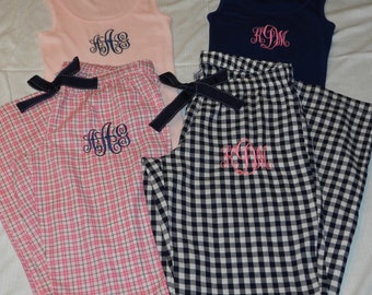 Personalized Pajama Pants & Tank Top