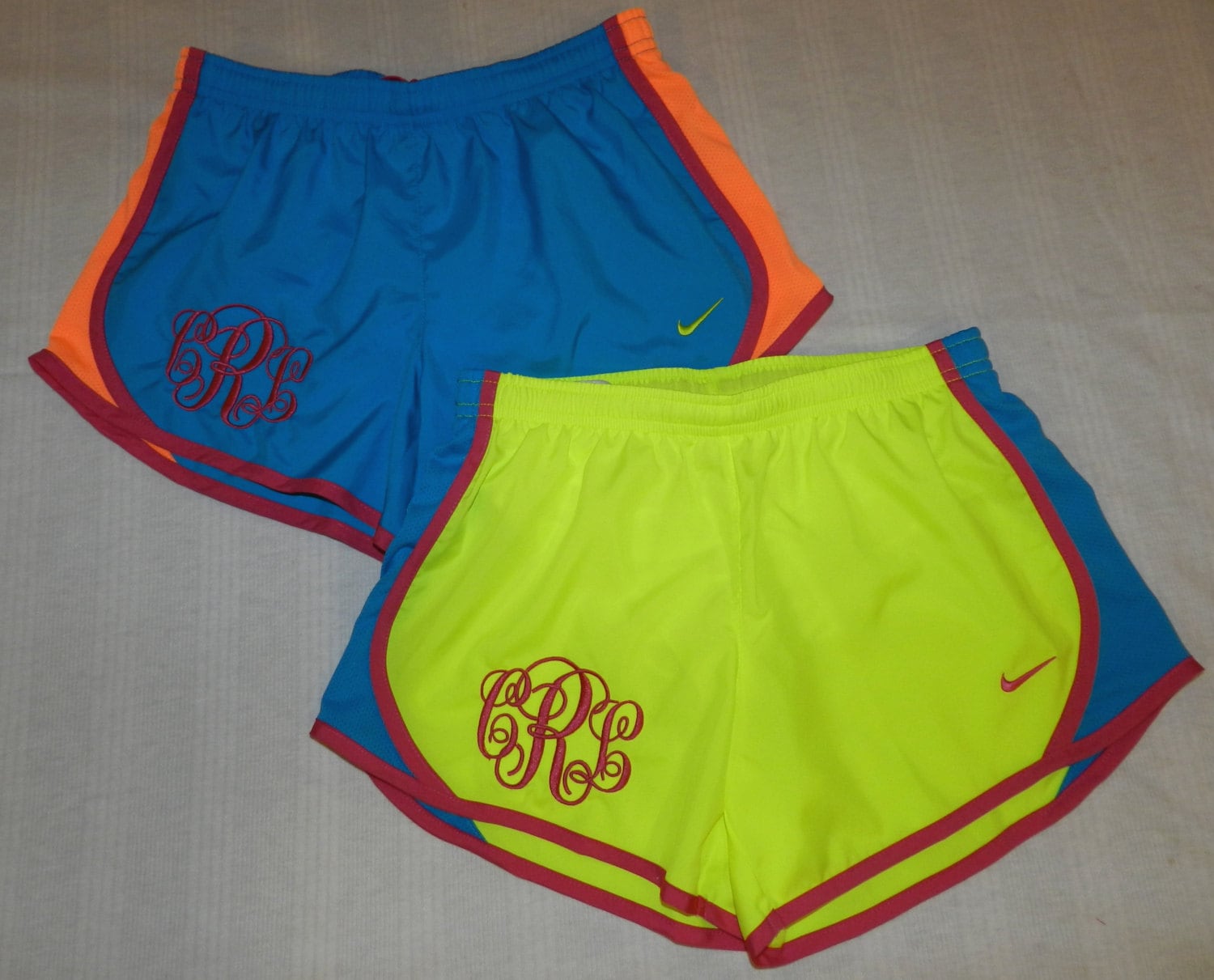 SouthernTouchMono Monogrammed Running Shorts - Monogrammed Athletic Shorts - Unique Gift Idea - Personalized Activewear - Monogrammed Cheer/Dance Shorts