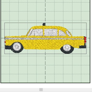 Vintage Taxi Patch Machine Embroidery Design, Classic Taxi, NYC taxi, travel symbol, File, Instant Download (PES, JEF, pcs, and more)