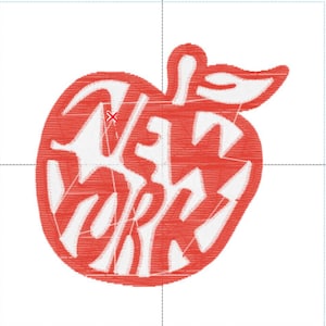 NYC Big Apple Machine Embroidery Design, Travel Patch, New York City, Souvenir, Vacation File, Instant Download (PES, JEF, pcs, and more)