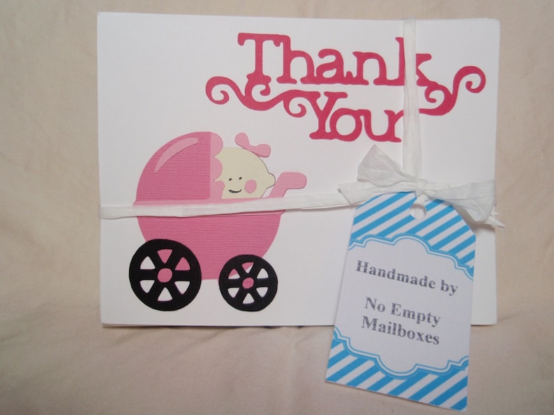 Baby-Shower Thank You cards Custom for Girl Boy or Neutral Set of 10
