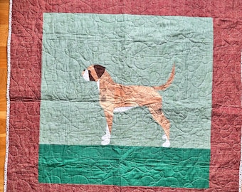 Edredón para perro bóxer: manta para el regazo hecha a mano, regalo para amantes de los perros