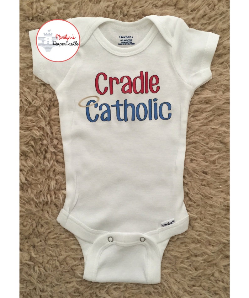 Cradle Catholic With Halo Catholic Baby Gift Catholic Baby Etsy