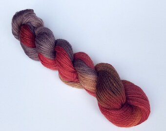 80% Pygora Goat & Merino Wool Blend Yarn - &quot;Pumpkin Patch&quot;  Hand Dyed  2 oz. 2 Ply Finger Weight