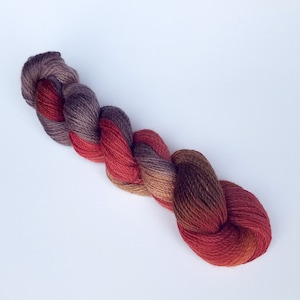 80% Pygora Goat & Merino Wool Blend Yarn - &quot;Pumpkin Patch&quot;  Hand Dyed  2 oz. 2 Ply Finger Weight
