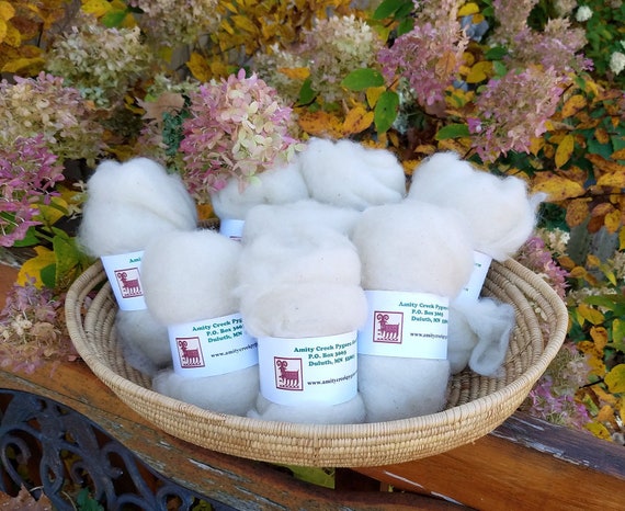 100% Pygora Goat Roving Clouds 2 oz.