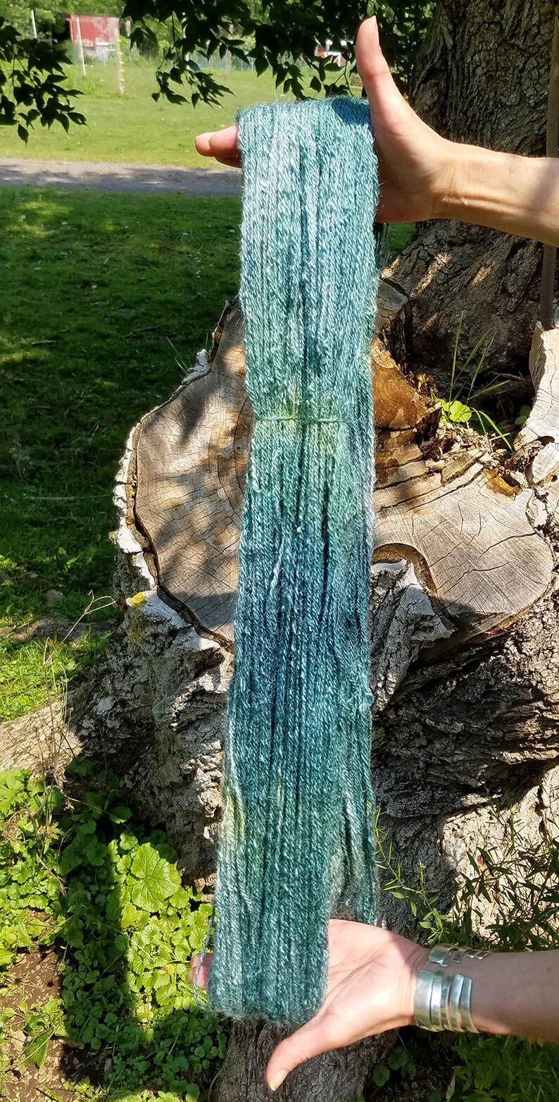 100 Pygora Goat Yarn Color elysium Teals Hand Etsy