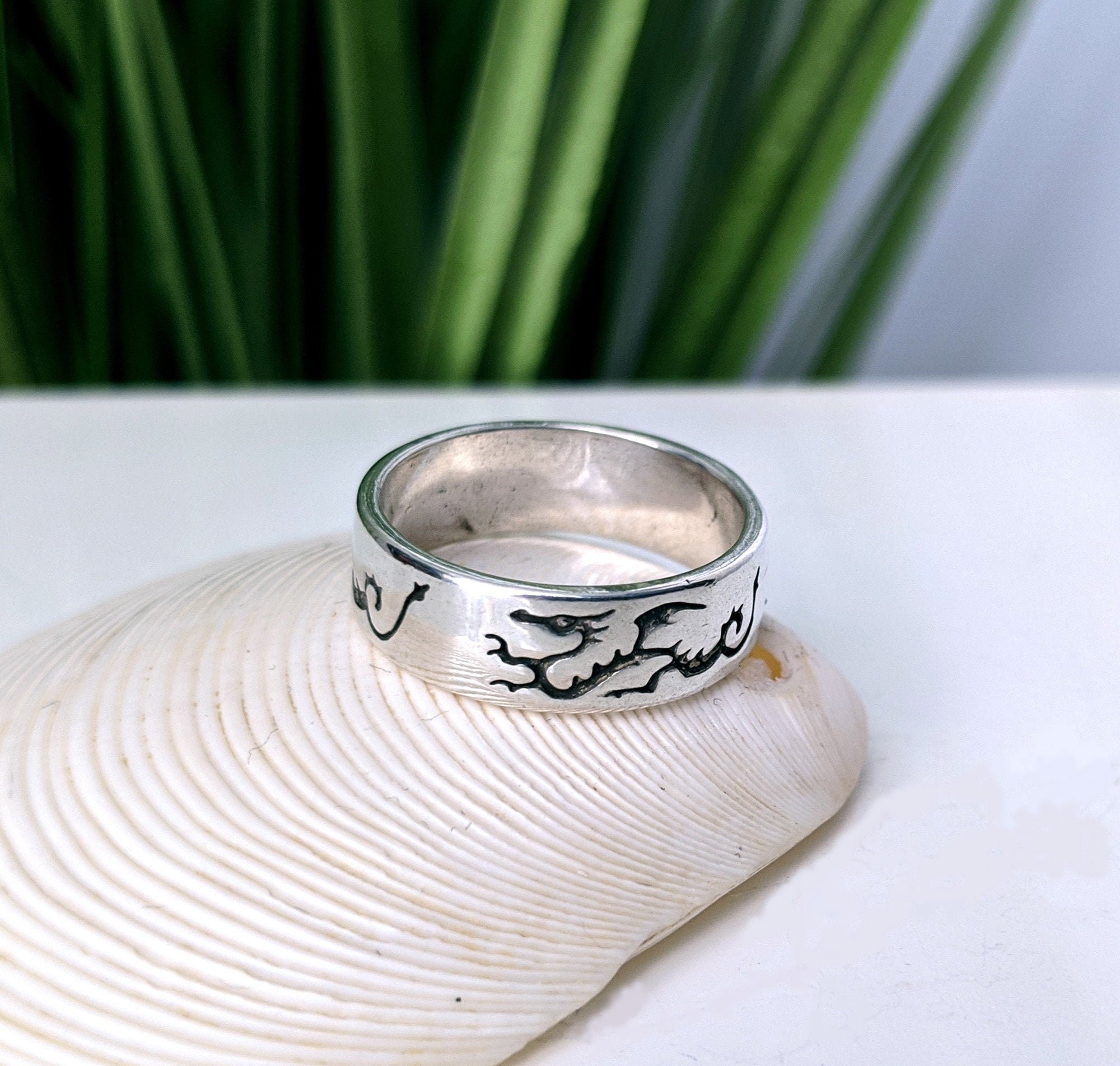 Sterling silver dragon ring sale