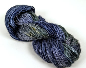 Filato di capra Pygora al 100% - colore "Acqua" tinto a mano - 2 oz. 3 fili Peso sportivo