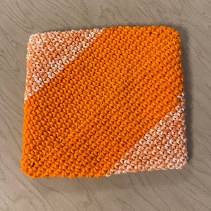 Crocheted Cotton Potholder, Double Thick Pot holder