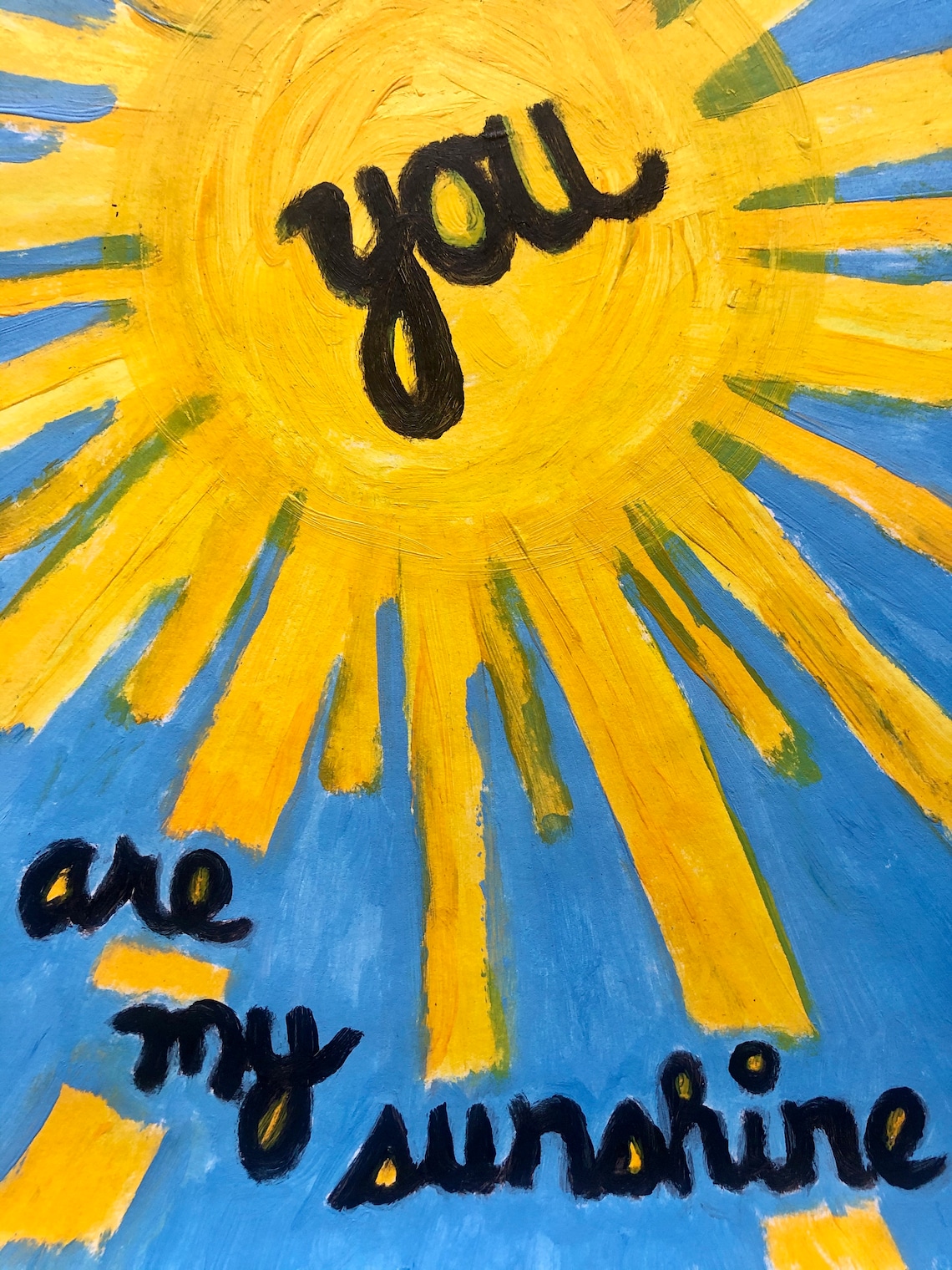 You Are My Sunshine Painting 9 x 12 Etsy
