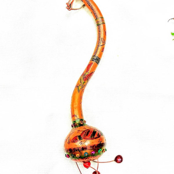 Decorative Art Gourd With Abstract Designs