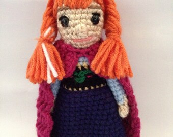 7" Princess Anna Frozen Inspired  Amigurumi