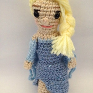 7&quot; Queen Elsa Frozen Inspired Amigurumi