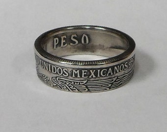 Sealed Ring hand made from Mexican Peso Coin