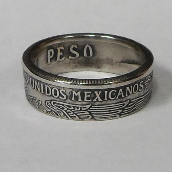 Sealed Ring hand made from Mexican Peso Coin