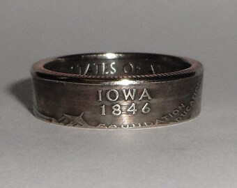 Sealed IOWA us quarter  coin ring size  or pendant