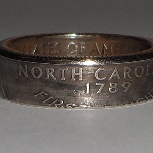 Sealed NORTH CAROLINA   us quarter  coin ring size  or pendant