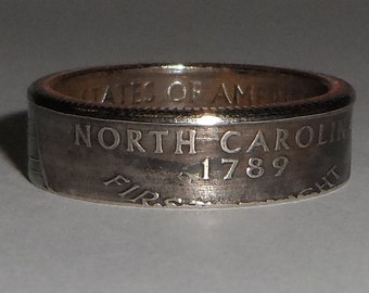 Sealed NORTH CAROLINA   us quarter  coin ring size  or pendant