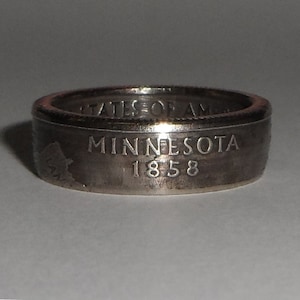 Sealed MINNESOTA   us quarter  coin ring size  or pendant