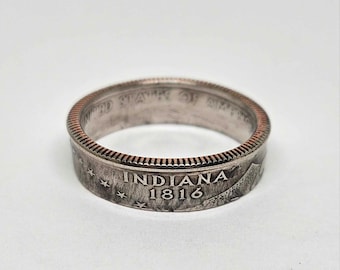 Sealed INDIANA us quarter  coin ring size  or pendant