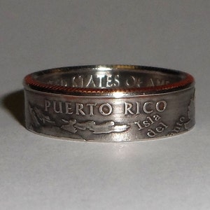 Sealed Puerto Rico  quarter  coin ring size  or pendant