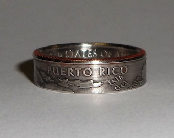 Sealed Puerto Rico  quarter  coin ring size  or pendant