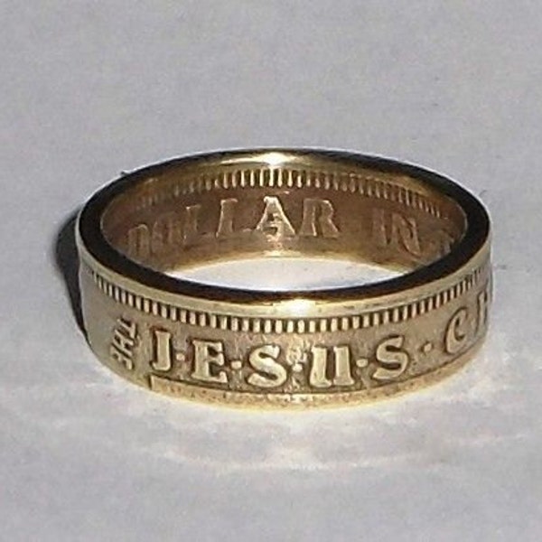 Sealed JESUS Christ  coin ring size  or pendant size 4-13