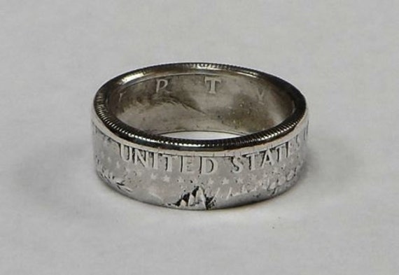 Silver Ring 1964 US Kennedy Half Dollar United States Coin Ring Hand Made Canada