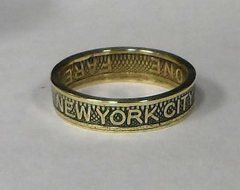 Sealed New  York City  Subway Vintage Transit   Token Coin Ring  Size  4-10