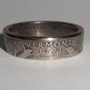 Sealed VERMONT  us quarter  coin ring size  or pendant