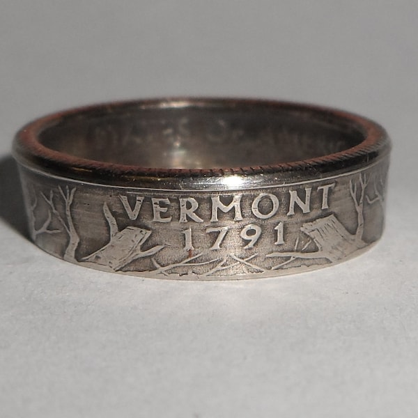 Sealed VERMONT  us quarter  coin ring size  or pendant