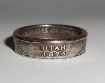 Sealed UTAH  us quarter  coin ring size  or pendant