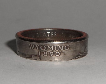 Sealed WYOMING us quarter  coin ring size  or pendant