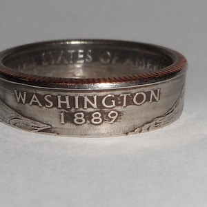 Sealed WASHINGTON us quarter  coin ring size  or pendant