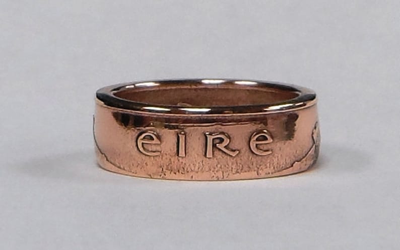 Sealed Ring hand made from Irish 2 pence coin image 2