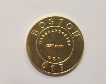 Boston 617 brass token