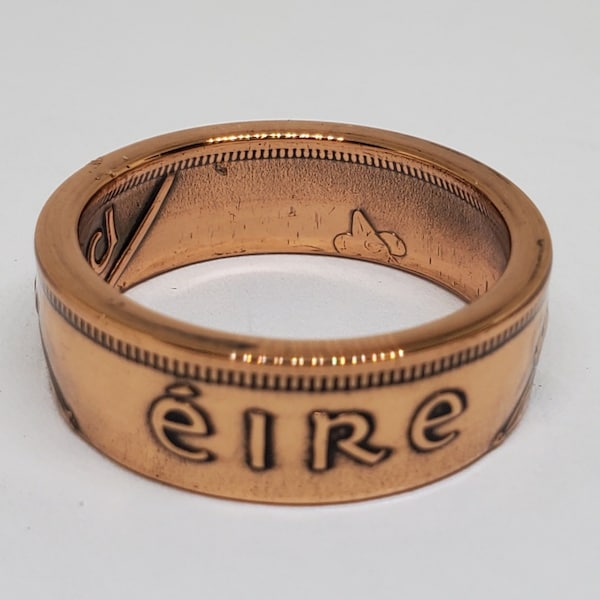 Sealed Ring hand made from Irish Penny coin