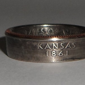 Sealed KANSAS Us Quarter Coin Ring Size or Pendant - Etsy