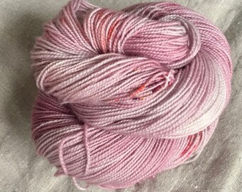 hand-dyed sock yarn from bluefaced Leicester sheep, high-twist, walking on sunshine, principessa