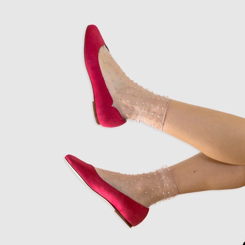 Ballet flats in suede,leather woman footwear, leather woman ballet shops flats