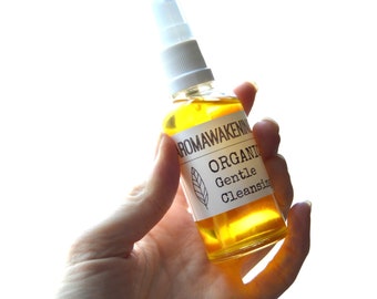 Organic Facial Cleanser Clean Beauty Cleansing Oil Essential Oils Gentle Face Care Soft Skin