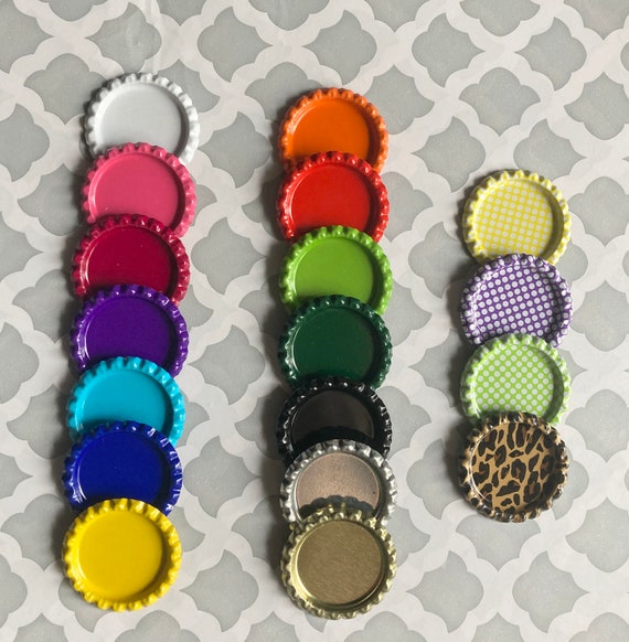 Flat Bottle Caps for Crafts Set of 50. You Choose Color or Mix Etsy