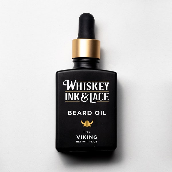 The Viking Beard Oil - Oakmoss & Pine Scented Beard Oil, Vegan Beard Moisturizer, Beard Conditioner, Pine Beard Oil, Pine Beard Care