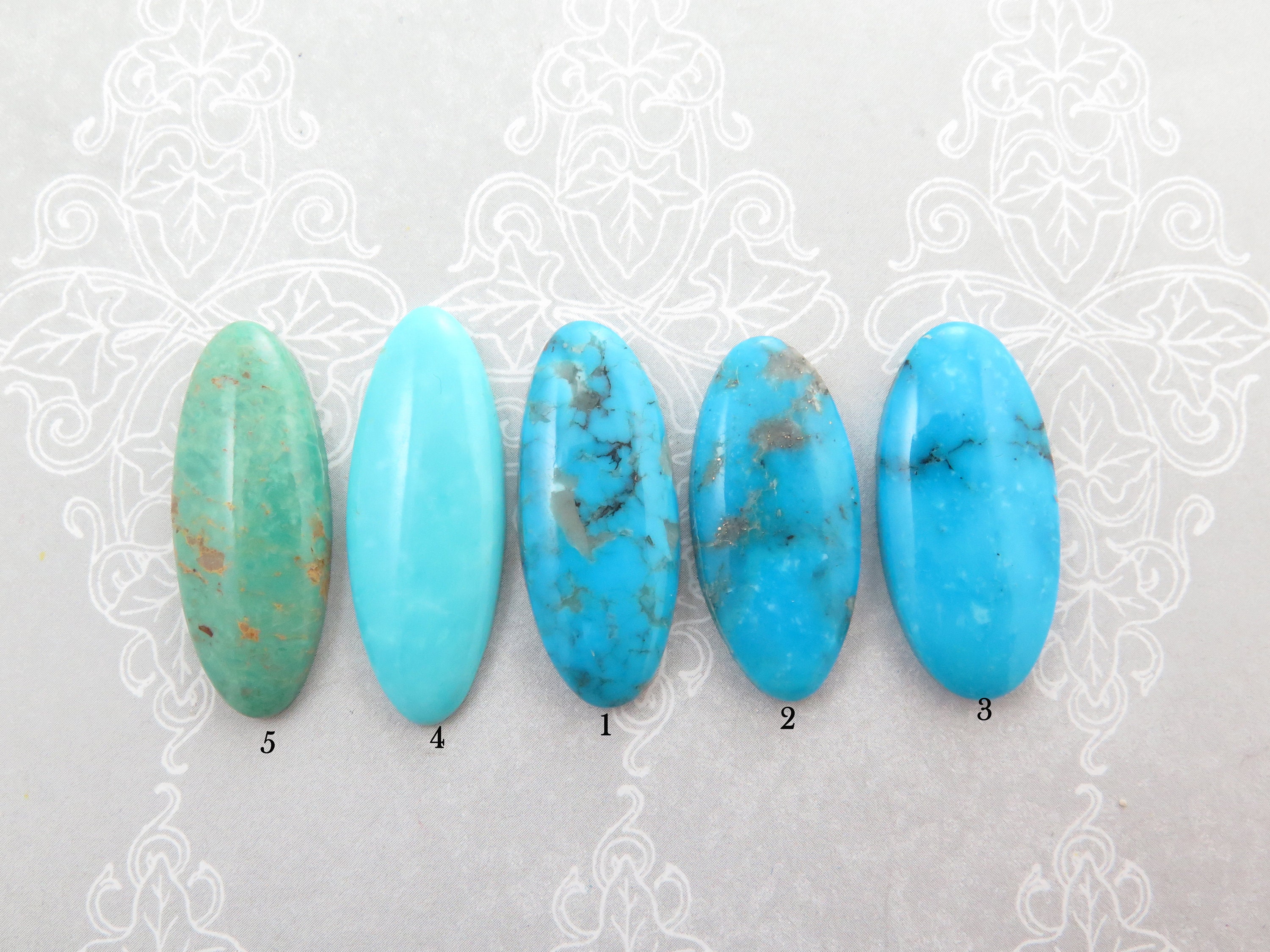 GENUINE Statement Long Oval KINGMAN Turquoise Sterling Silver Large ...