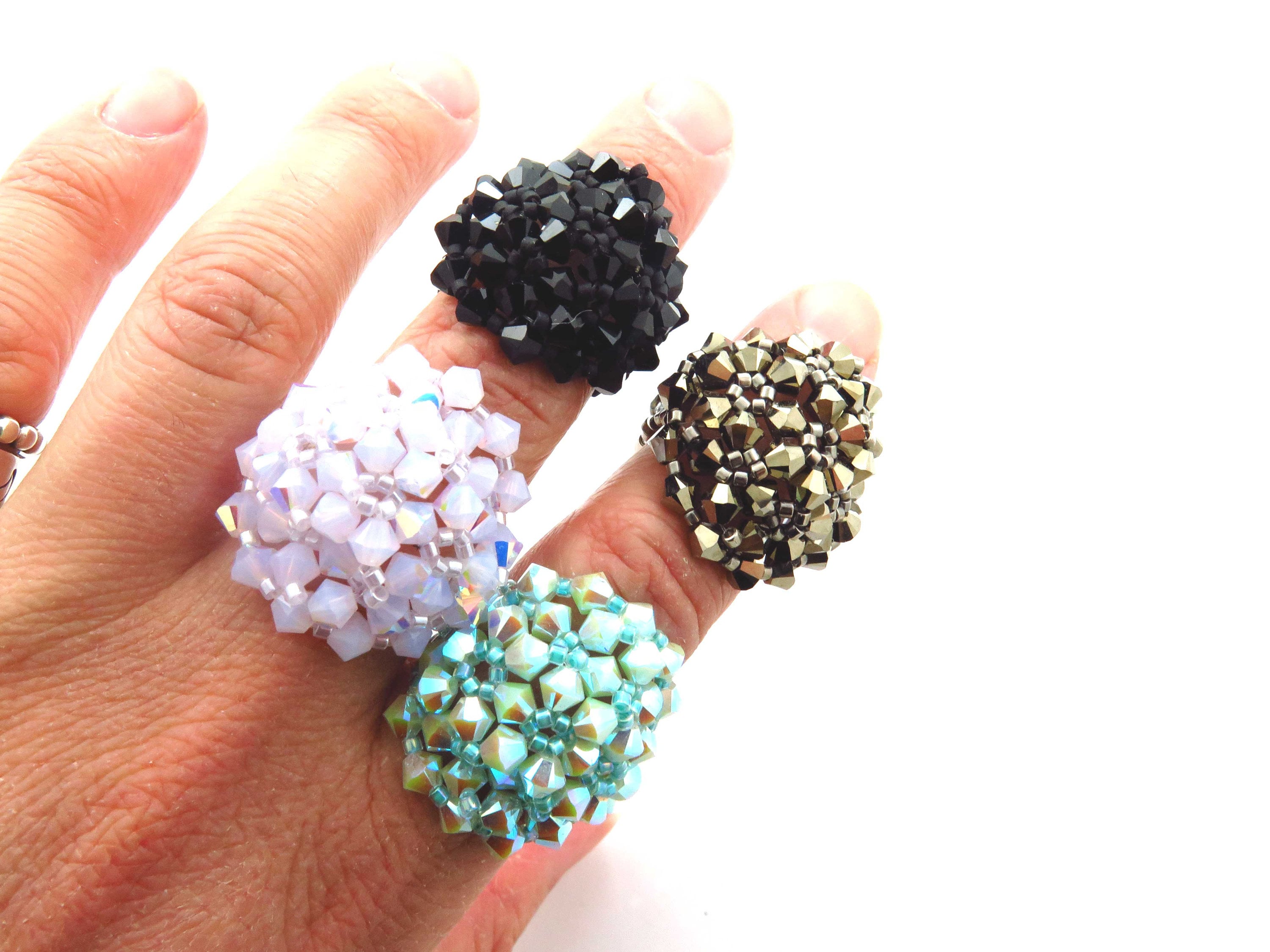 Bague en perle swarovski sale