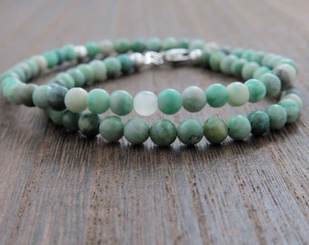 Ching Hai Dolomite marble mini gemstone green bracelet|Light green stone stacking jewelry|Minimalist jewelry|Energy balance|Gift for her