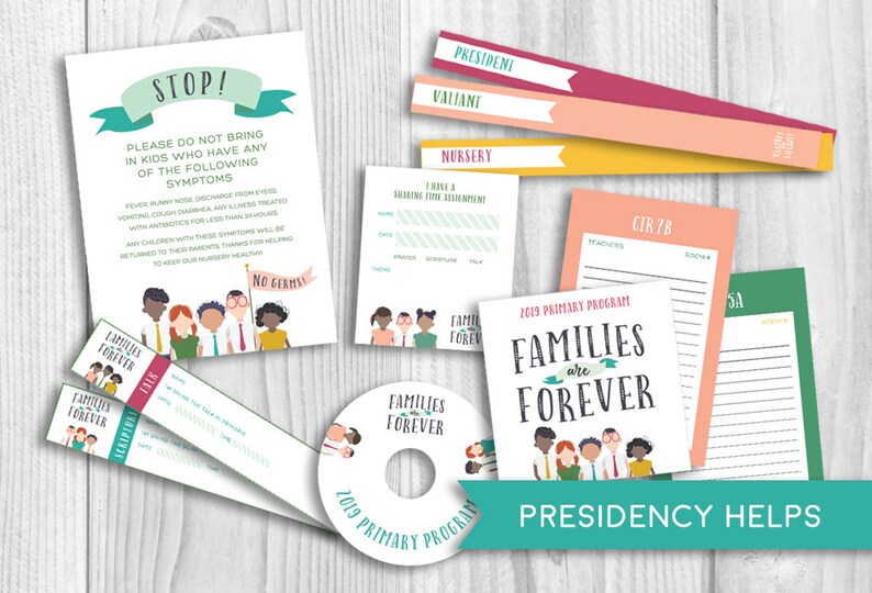 2019 Primary Theme BIG KIT LDS Presidency Helps Bulletin - Etsy