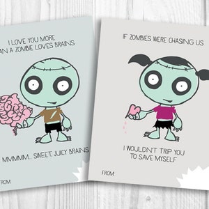 Zombie Valentines Printable Funny Valentine - Etsy